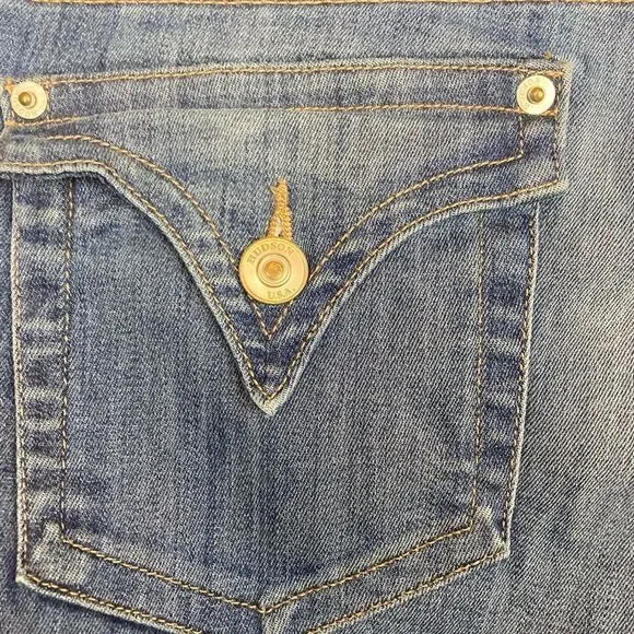 Hudson Jeans Pallerme Knee Cuffed Denim Longer Shorts, High Waist - Picture 5 of 12